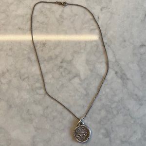 Silver lotus pendant